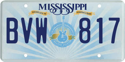 MS license plate BVW817