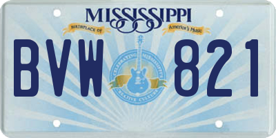 MS license plate BVW821