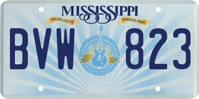 MS license plate BVW823