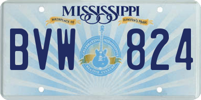MS license plate BVW824