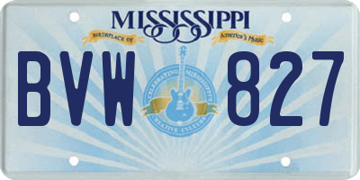 MS license plate BVW827