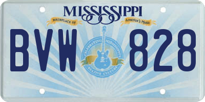 MS license plate BVW828
