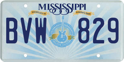MS license plate BVW829