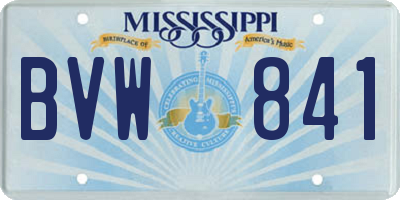 MS license plate BVW841