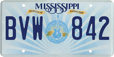 MS license plate BVW842