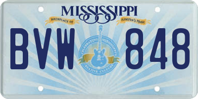 MS license plate BVW848