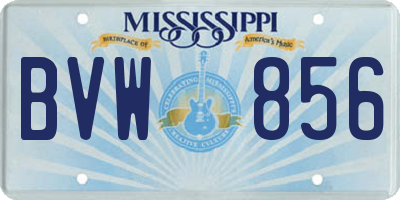 MS license plate BVW856