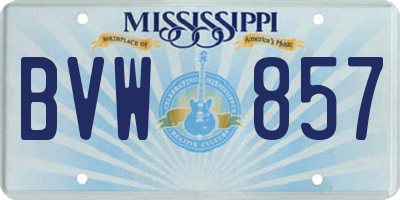 MS license plate BVW857
