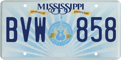 MS license plate BVW858