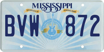 MS license plate BVW872