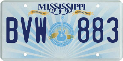 MS license plate BVW883