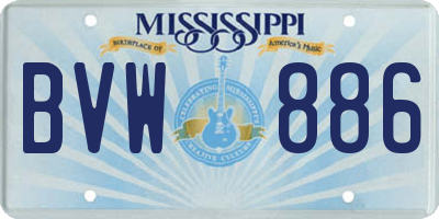 MS license plate BVW886