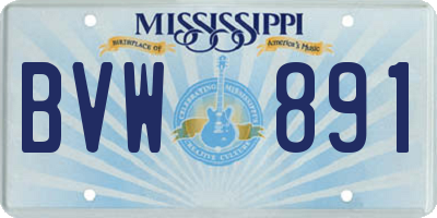 MS license plate BVW891