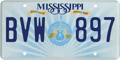 MS license plate BVW897