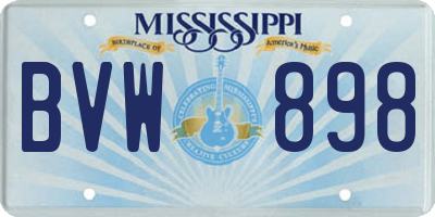 MS license plate BVW898