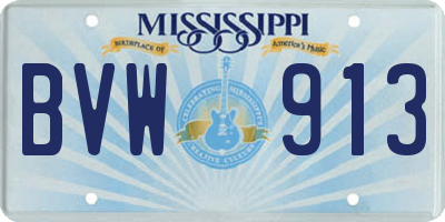 MS license plate BVW913