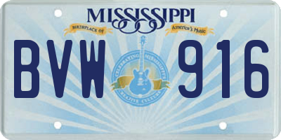 MS license plate BVW916