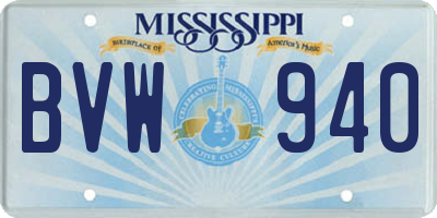 MS license plate BVW940