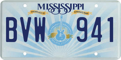 MS license plate BVW941
