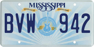 MS license plate BVW942