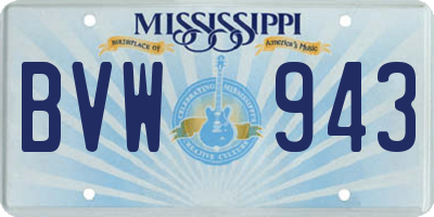 MS license plate BVW943