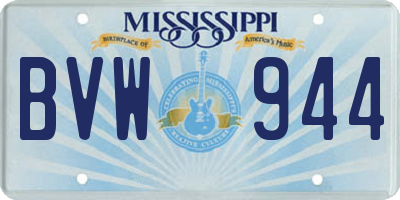 MS license plate BVW944