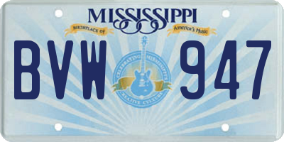 MS license plate BVW947