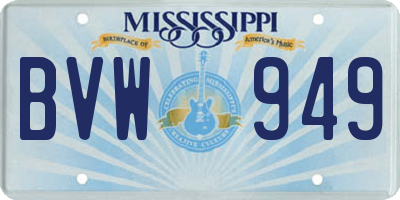 MS license plate BVW949