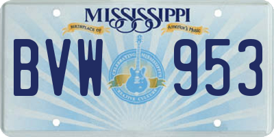 MS license plate BVW953