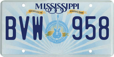 MS license plate BVW958