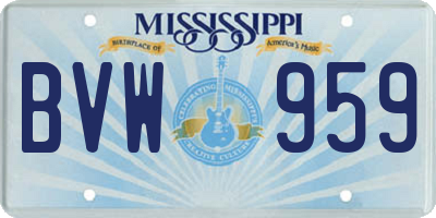 MS license plate BVW959