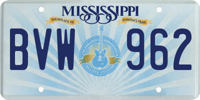 MS license plate BVW962