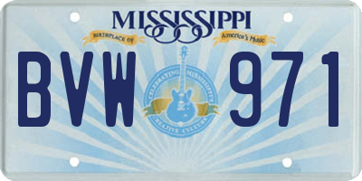 MS license plate BVW971