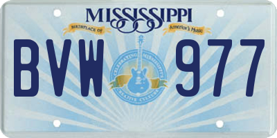 MS license plate BVW977