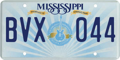 MS license plate BVX044