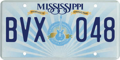 MS license plate BVX048
