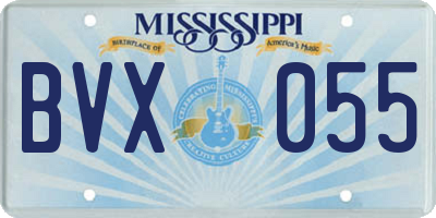 MS license plate BVX055