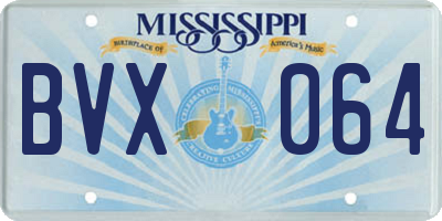 MS license plate BVX064