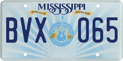 MS license plate BVX065