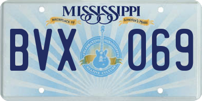 MS license plate BVX069