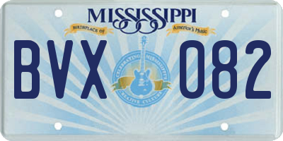 MS license plate BVX082
