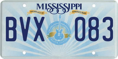 MS license plate BVX083