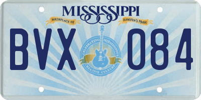 MS license plate BVX084