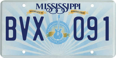 MS license plate BVX091
