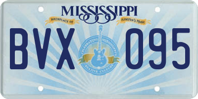 MS license plate BVX095