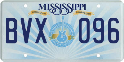 MS license plate BVX096