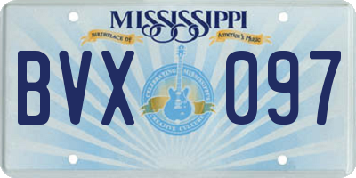 MS license plate BVX097