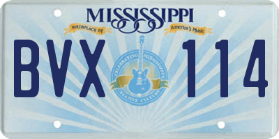 MS license plate BVX114