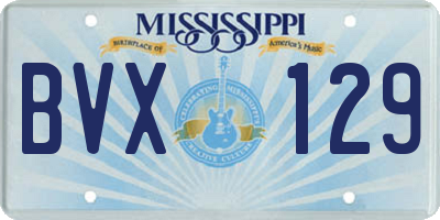 MS license plate BVX129