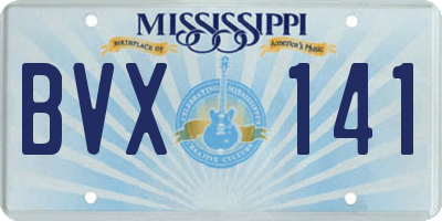 MS license plate BVX141